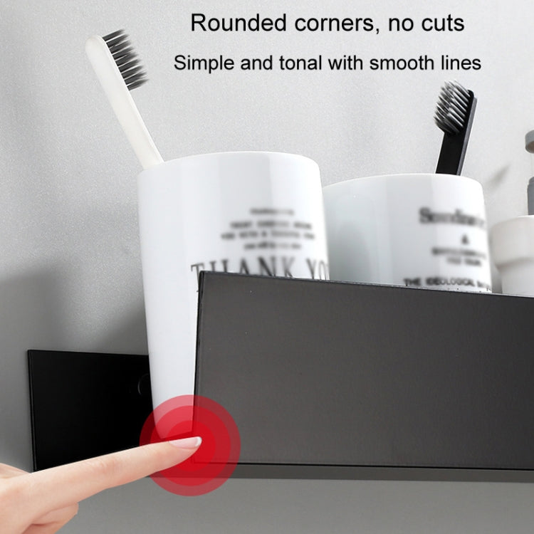 No-Punch Bathroom Shelf Washstand Convenient Storage Rack, Specification: 40cm White Paint