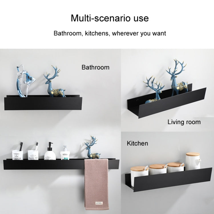 No-Punch Bathroom Shelf Washstand Convenient Storage Rack, Specification: 40cm White Paint