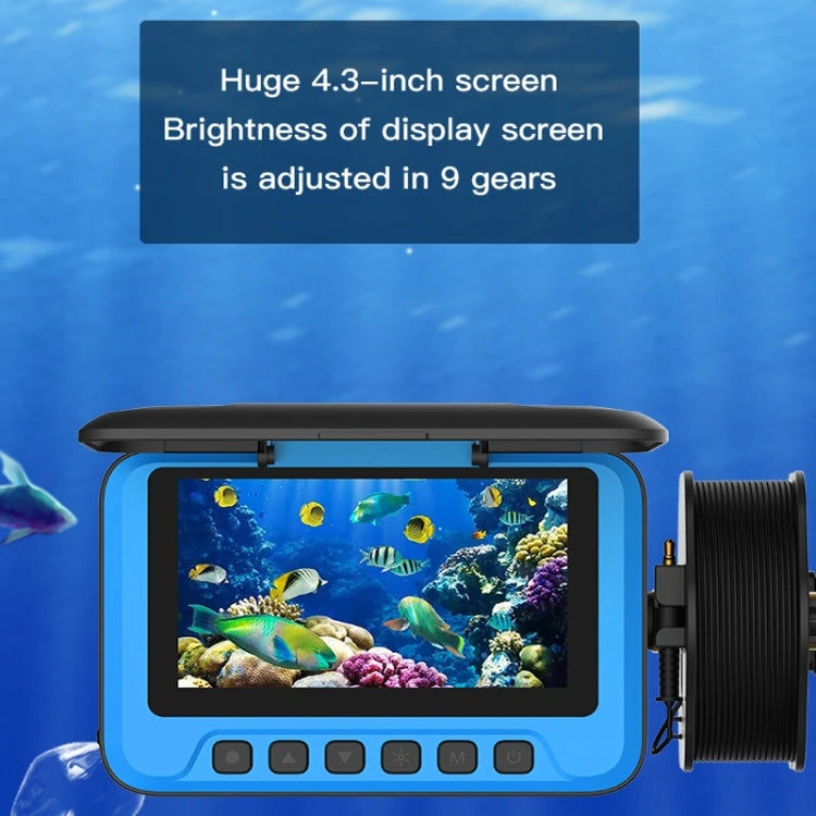 FDV3000 Fish Finder Camera Underwater Monitoring Fishing Sonar Sensor 4.3 Inch Display LED Digital Zoom 4X Ice Boat Fishfinder