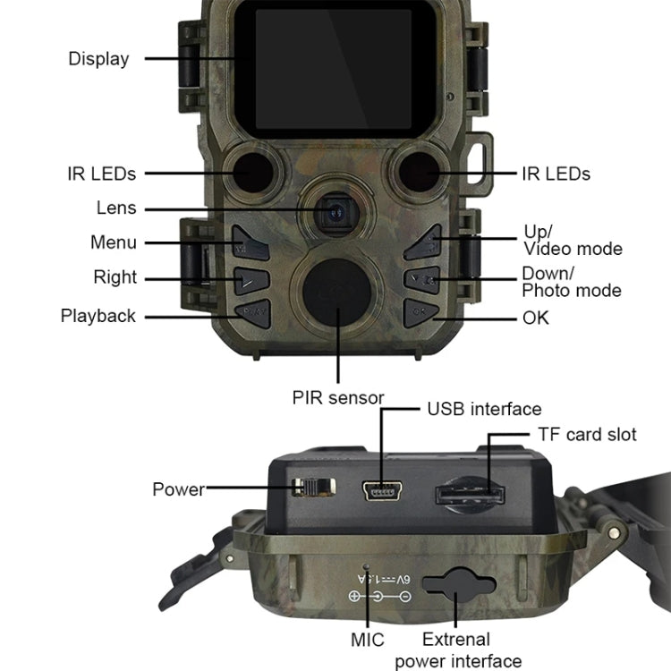 H5812 4K HD Outdoor Night Vision Monitor Animal Infrared Induction Hunting Camera(Camouflage)