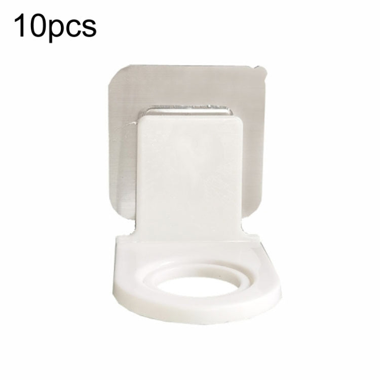 10pcs Toilet Shampoo Shower Gel Hanging Shelf No-Punch Bathroom Shelves(Silver Drawing Patch Model)