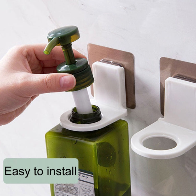 10pcs Toilet Shampoo Shower Gel Hanging Shelf No-Punch Bathroom Shelves(Silver Drawing Patch Model)