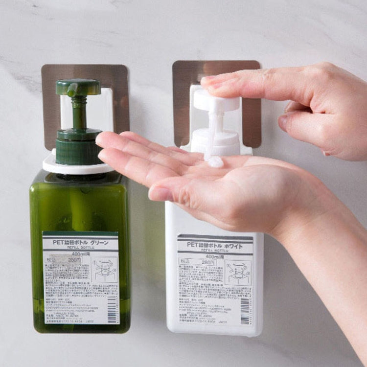 10pcs Toilet Shampoo Shower Gel Hanging Shelf No-Punch Bathroom Shelves(Silver Drawing Patch Model)