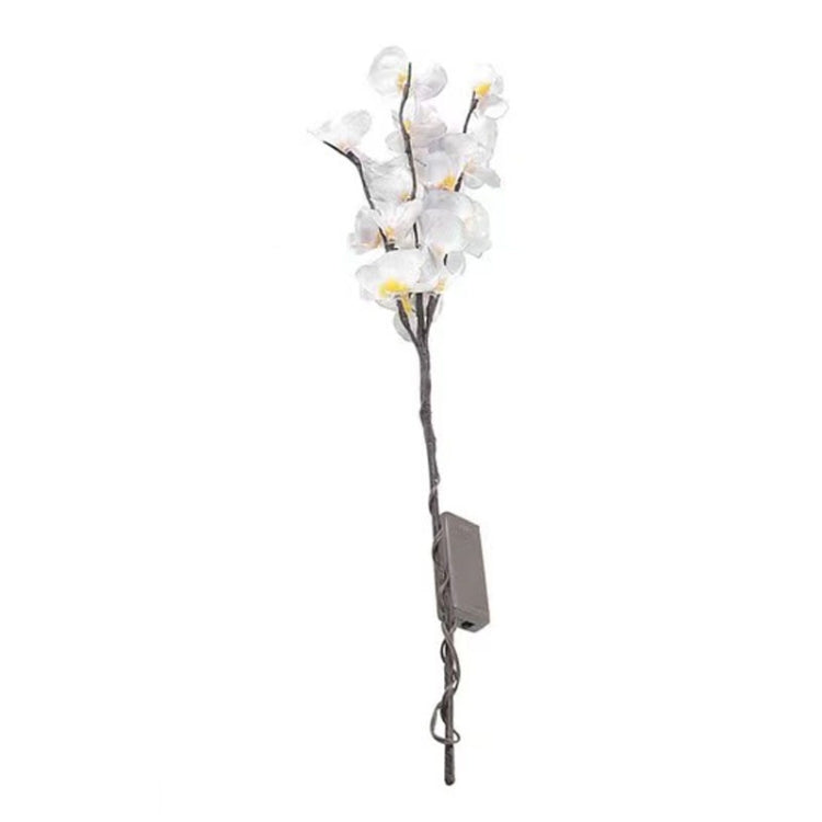Butterfly Orchid Chandelier Room Bedroom Decoration Vase Lamp(White)