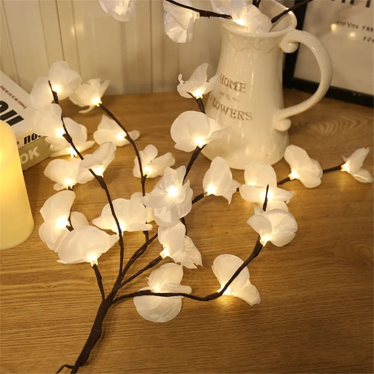 Butterfly Orchid Chandelier Room Bedroom Decoration Vase Lamp(White)