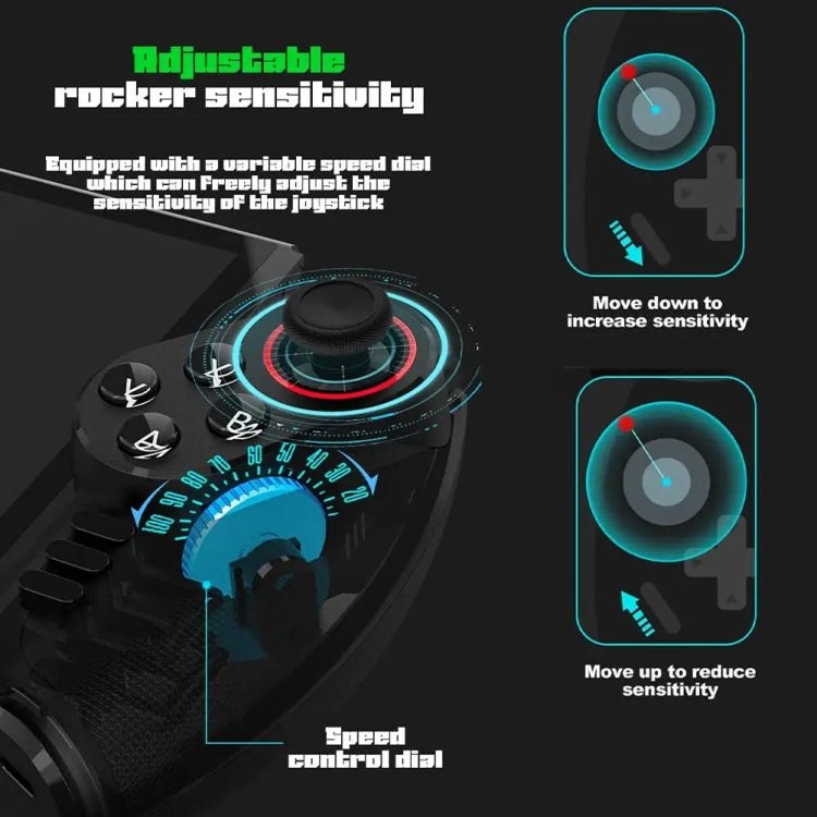 IPEGA Mechanical Gamepad Tablet Cell Phone Stretch Wireless Bluetooth Grip For N-S / P3 / PC / Switch / Android / IOS, Product color: Black