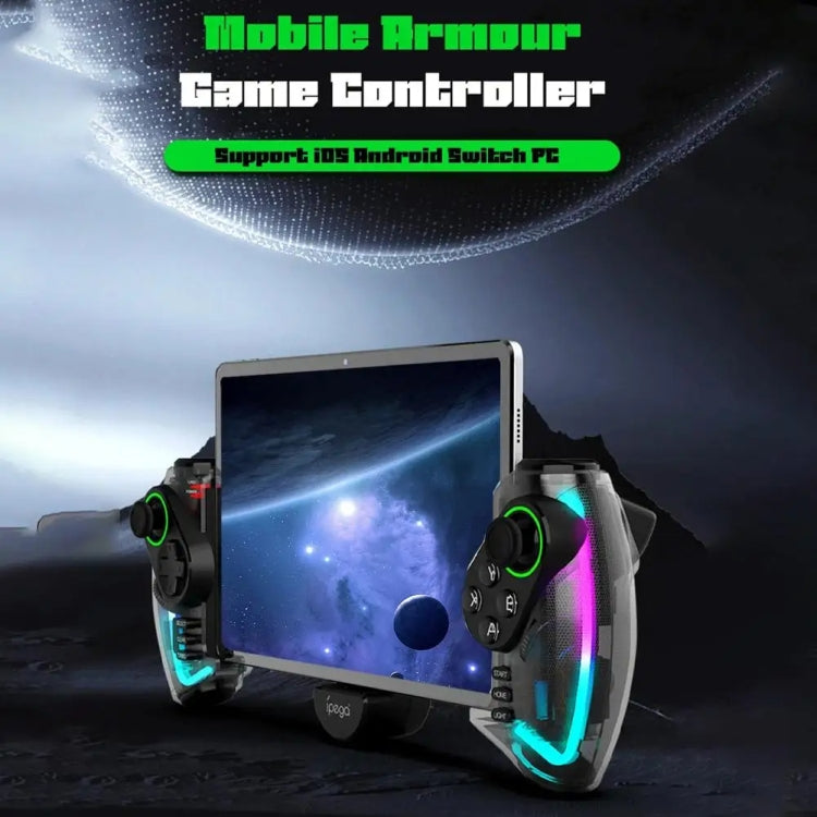 IPEGA Mechanical Gamepad Tablet Cell Phone Stretch Wireless Bluetooth Grip For N-S / P3 / PC / Switch / Android / IOS, Product color: Black