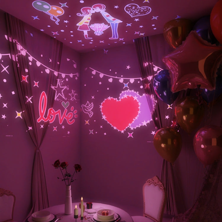 Rotatable Cartoon Atmosphere Projection Lamp Music Night Light, Spec: Plug-in Model(Deer)