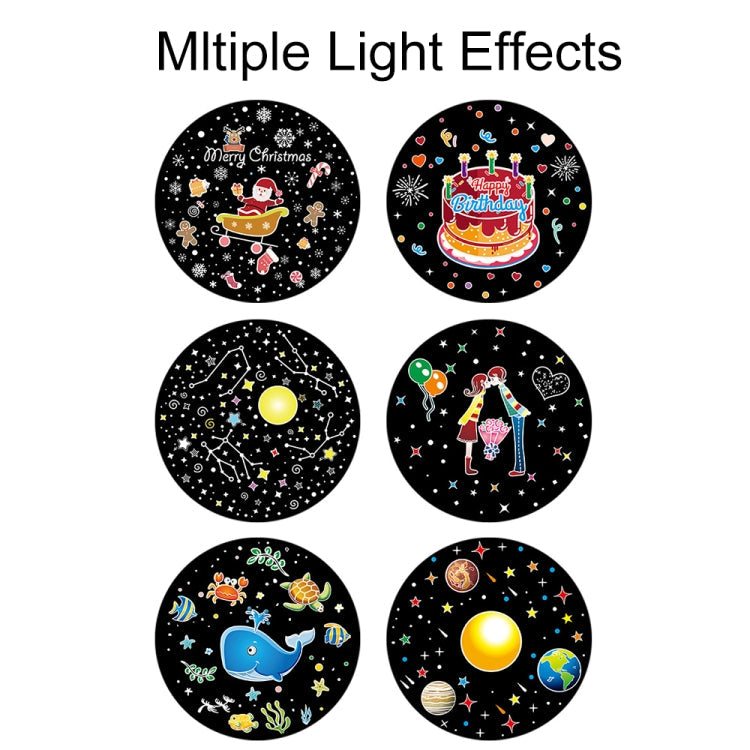 Rotatable Cartoon Atmosphere Projection Lamp Music Night Light, Spec: Plug-in Model(Rabbit)
