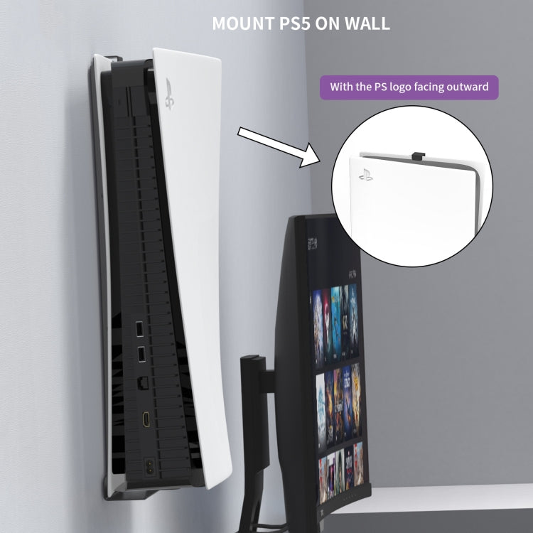 JYS-P5149 For PS5 Wall Bracket Storage Hook Suit Game Console Storage Bracket