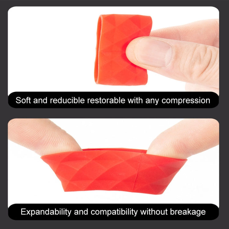 ENLEE E22805 4pcs /Set Road Bike Handlebar Strap Holder Bicycle Non-Slip Lever Strap Fixing Ring(Red)