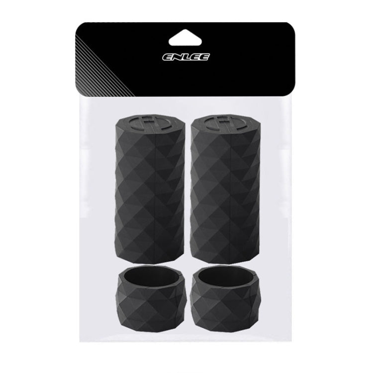 ENLEE E22805 4pcs /Set Road Bike Handlebar Strap Holder Bicycle Non-Slip Lever Strap Fixing Ring(Black)