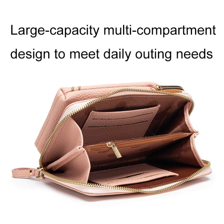 Mini Embroidered Single-shoulder Phone Bag Crossbody Long Ladies Wallet, Color: Yellow