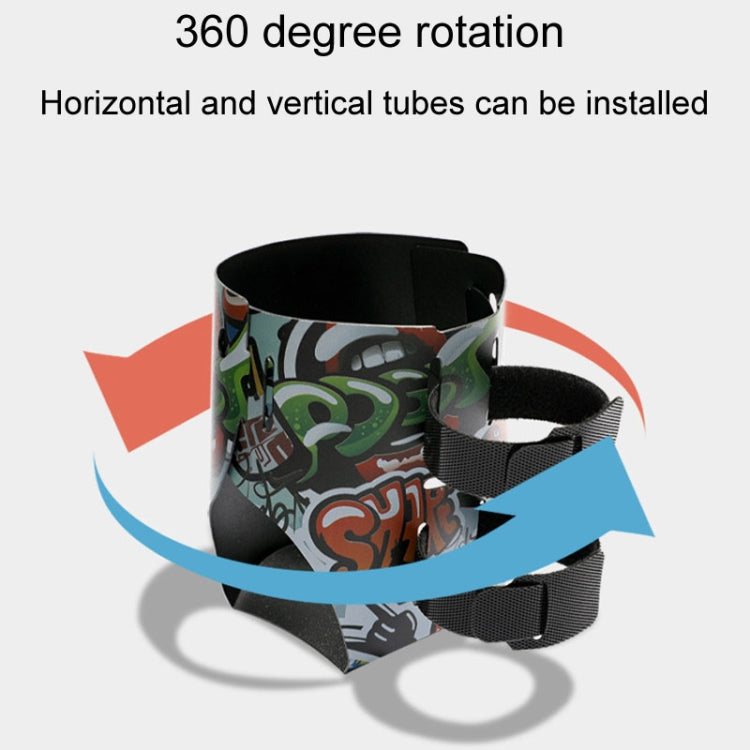 ENLEE Bicycle Water Bottle Cage Mountain Road Bike Universal Folding Water Cup Holder, Model: Graffiti