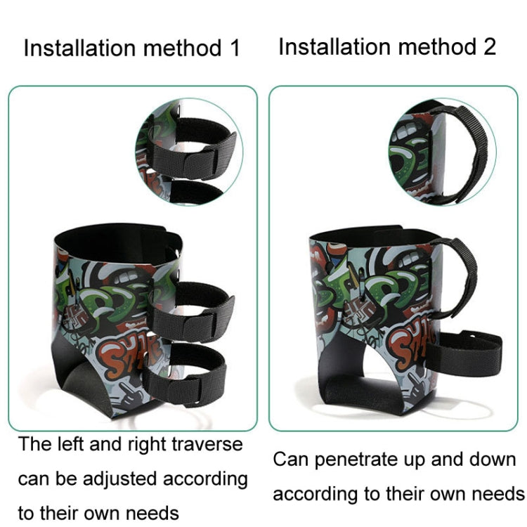 ENLEE Bicycle Water Bottle Cage Mountain Road Bike Universal Folding Water Cup Holder, Model: Graffiti