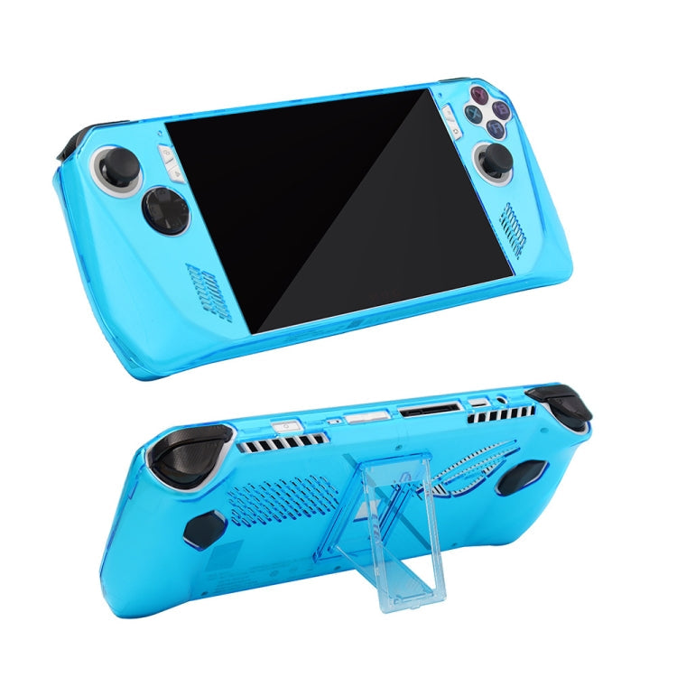 For ASUS ROG Ally Pocket Console Protective Case Transparent Crystal Case TPU Protective Case Accessories(Transparent Blue)