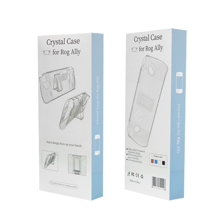 For ASUS ROG Ally Pocket Console Protective Case Transparent Crystal Case TPU Protective Case Accessories(Transparent Black)