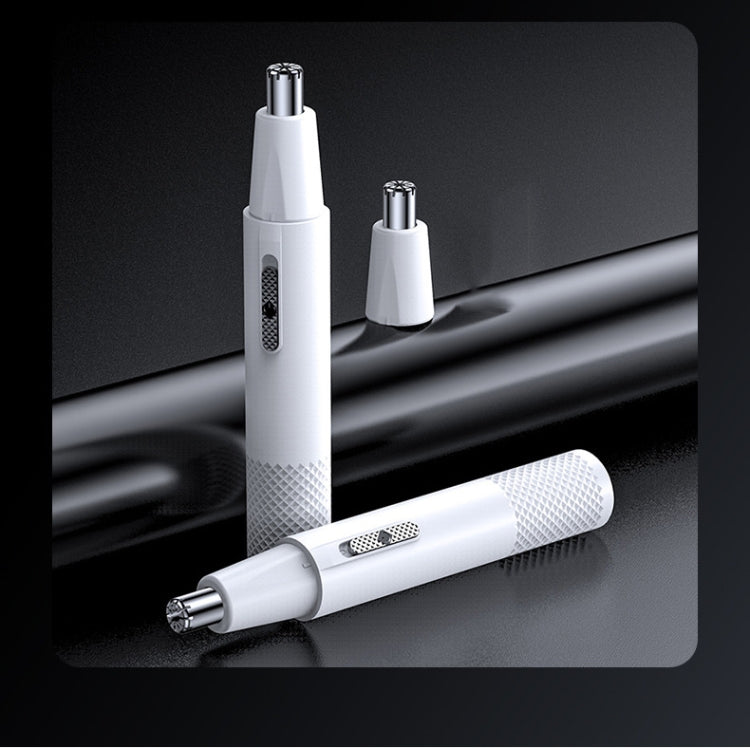 Electric Nose Hair Clipper Rechargeable Washable Portable Travel  Trimmer(White)