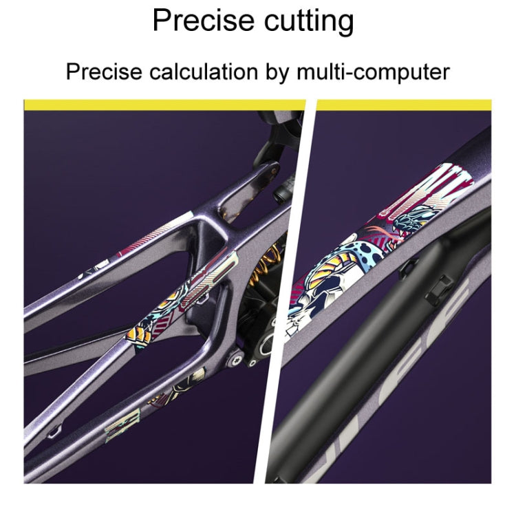 ENLEE E-2210 10pcs /Set Bicycle Jersey Stickers Mountain Bike Frame Protection Adhesive Tape, Model: Explosion