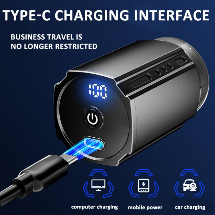 Smart Digital Display Electric Shaver Rechargeable Pocket Razor, Spec: Suspension Knife Net Guncolor