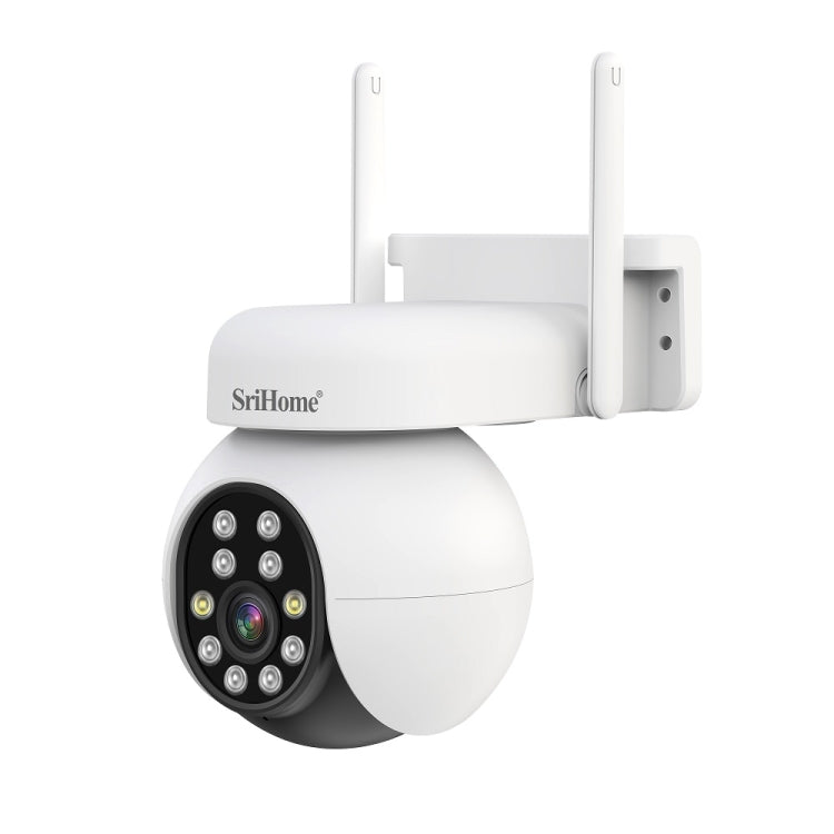 SriHome SH052 Wifi 5MP Wireless PTZ IP AI Auto Tracking Sound&Light Alarm Starlight Color Night Vision Outdoors Surveillance Camera, Plug: US