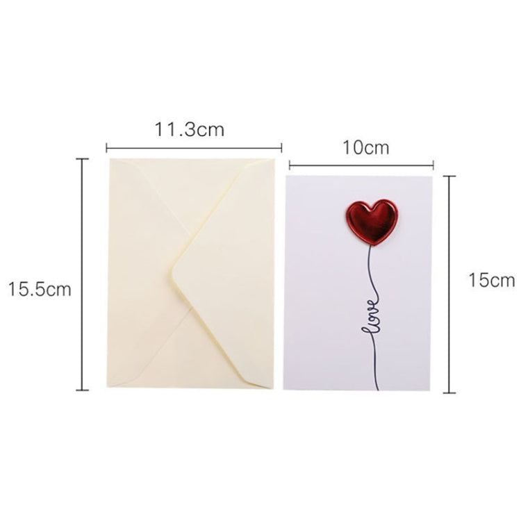 3D Heart Valentine Day Greeting Card Blessings Messages Cards with Envelopes, Spec: Palm