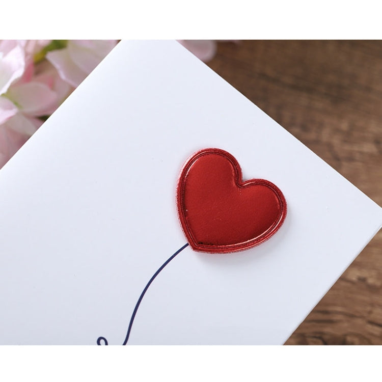 3D Heart Valentine Day Greeting Card Blessings Messages Cards with Envelopes, Spec: I Heart U