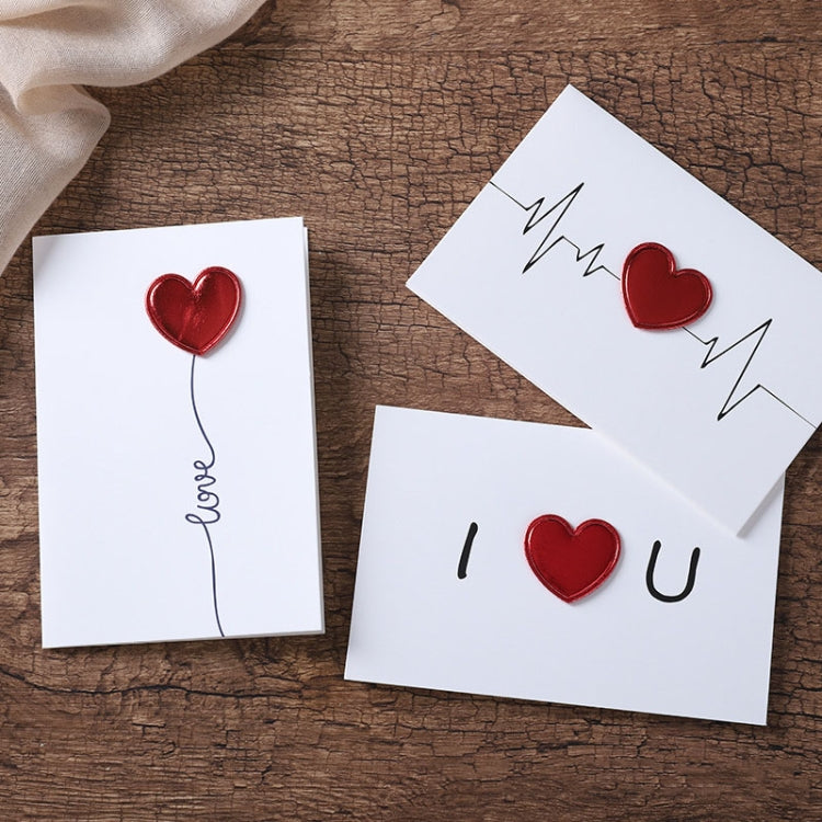 3D Heart Valentine Day Greeting Card Blessings Messages Cards with Envelopes, Spec: Palm
