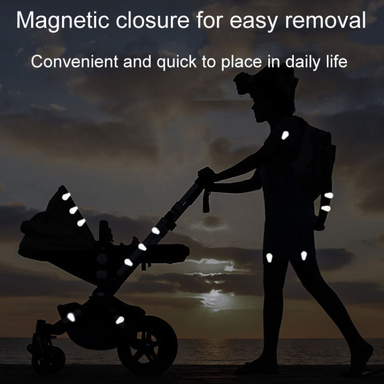 ENLEE EN-7855 Multifunctional Reflective Magnet Clip Outdoor Sports Night Running Safety Warning Stickers, Style: B Model
