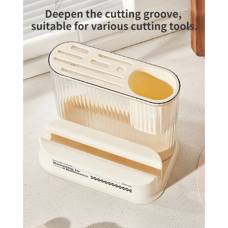 Cream Style Kitchen Storage Rack Knife Holder Chopping Board, Spec: Pot Lid Rack