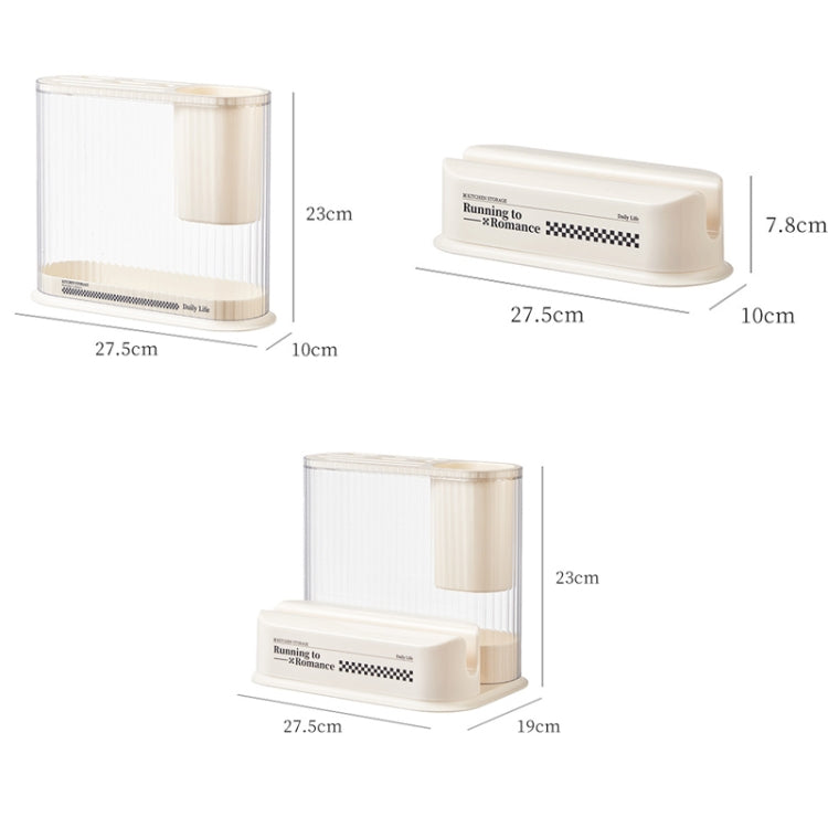Cream Style Kitchen Storage Rack Knife Holder Chopping Board, Spec: Pot Lid Rack