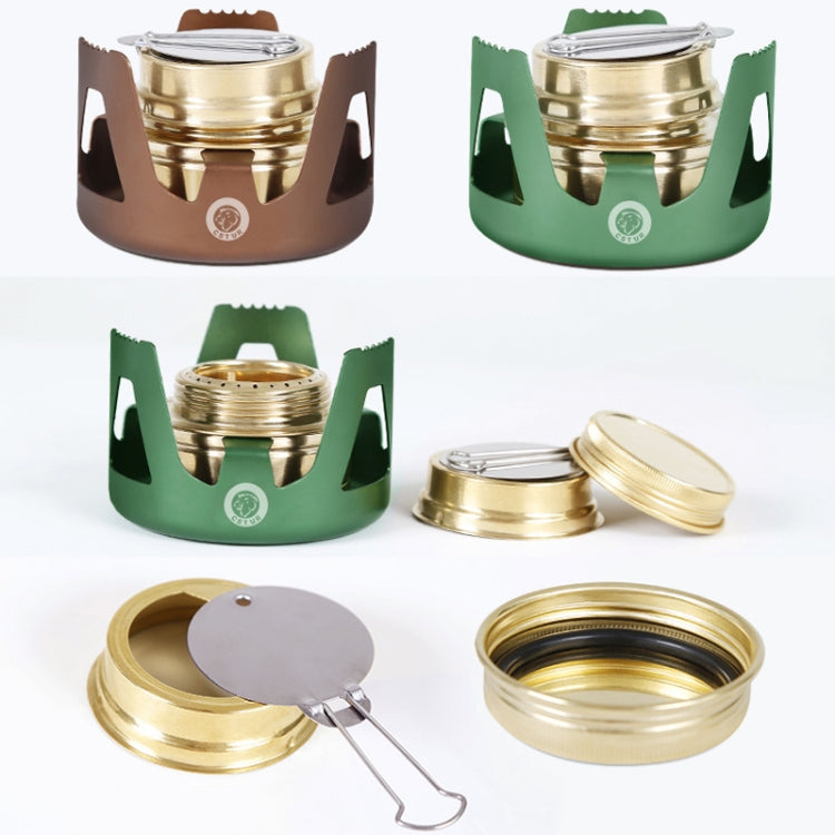 CSTUR Y2218 Outdoor Ultralight Aluminum Stove Camping Fishing Portable Liquid Alcohol Stoves(Bronze)
