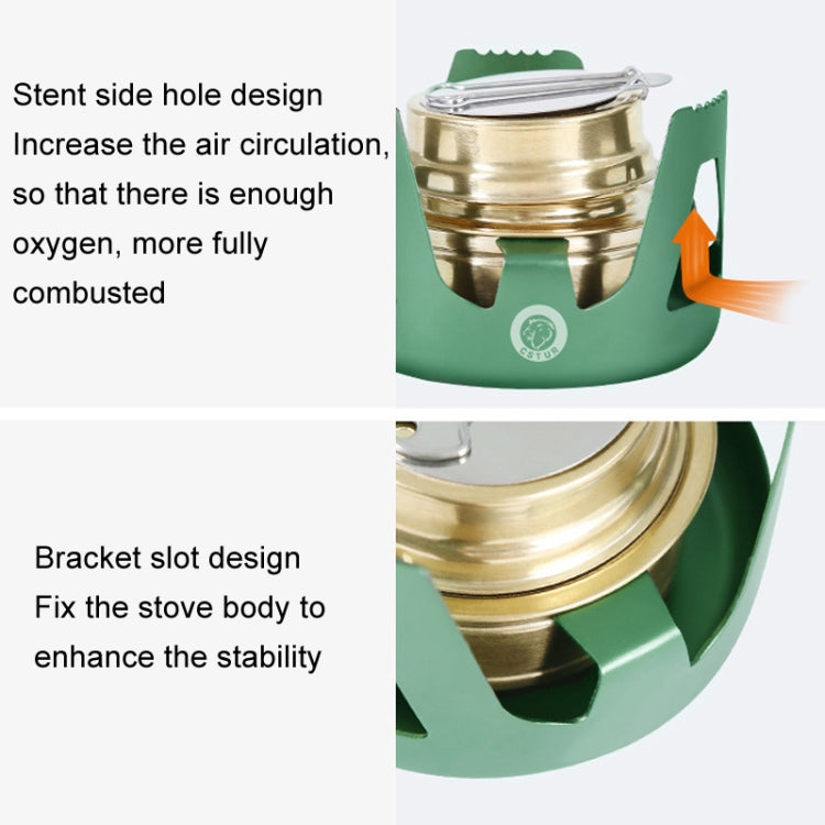 CSTUR Y2218 Outdoor Ultralight Aluminum Stove Camping Fishing Portable Liquid Alcohol Stoves(Bronze)