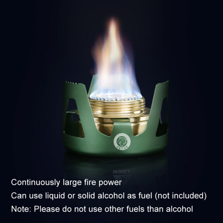 CSTUR Y2218 Outdoor Ultralight Aluminum Stove Camping Fishing Portable Liquid Alcohol Stoves(Bronze)
