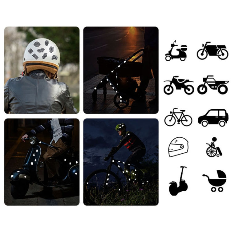 ENLEE EN-6541 35pcs /Set Electrical Motorcycle Graffiti Reflective Stickers Bicycle Decorative Warning Strips