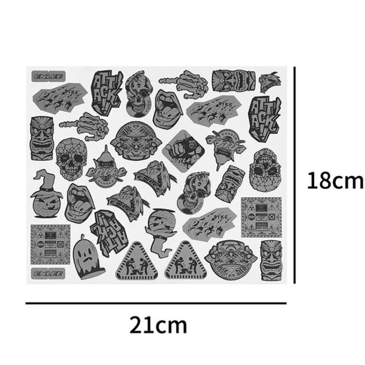 ENLEE EN-6541 35pcs /Set Electrical Motorcycle Graffiti Reflective Stickers Bicycle Decorative Warning Strips