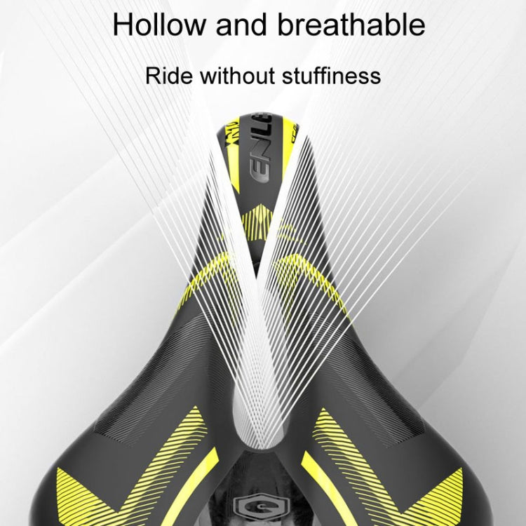 ENLEE E-ZD310 Bicycle Shockproof Cushion Outdoor Cycling Mountain Bike Saddle(White)