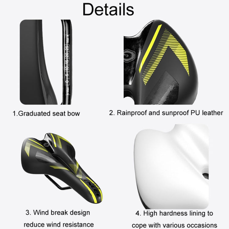 ENLEE E-ZD310 Bicycle Shockproof Cushion Outdoor Cycling Mountain Bike Saddle(White)