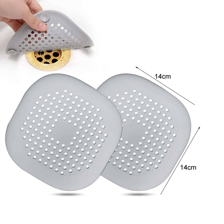 Floor Drain Pad With Suction Pad Kitchen Bathroom Anti Clogging Hair Strainer Sewer Floor Drain Plugs(Grey)