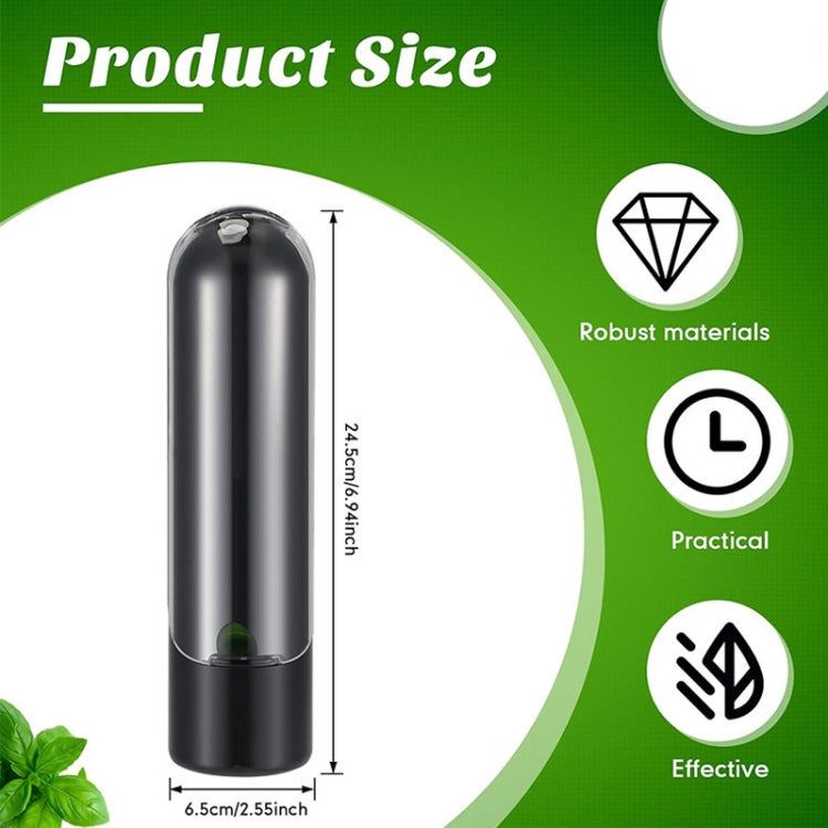 Herb Crisper Vegetable Keep Fresh Container Cilantro Herb Storage Container(Black)
