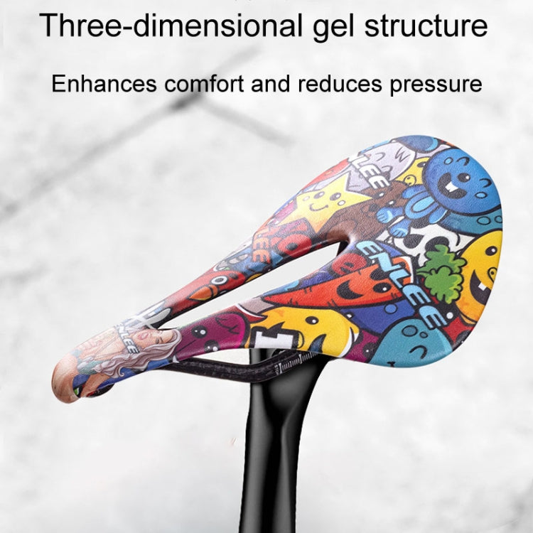 ENLEE E-ZD412 Bicycle Carbon Fiber Cushion Outdoor Riding Mountain Bike Saddle, Style: Camouflage