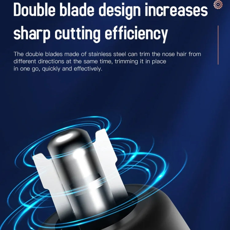 Electric Digital Display Nose Hair Trimmer Rechargeable 3 Gear Adjustable Portable Shaver(Gray)