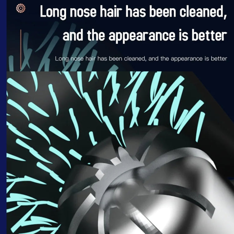 Electric Digital Display Nose Hair Trimmer Rechargeable 3 Gear Adjustable Portable Shaver(Gray)