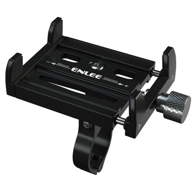 ENLEE Aluminum Alloy Phone Holder Bicycle Riding Fixed Navigation Mount(Black)