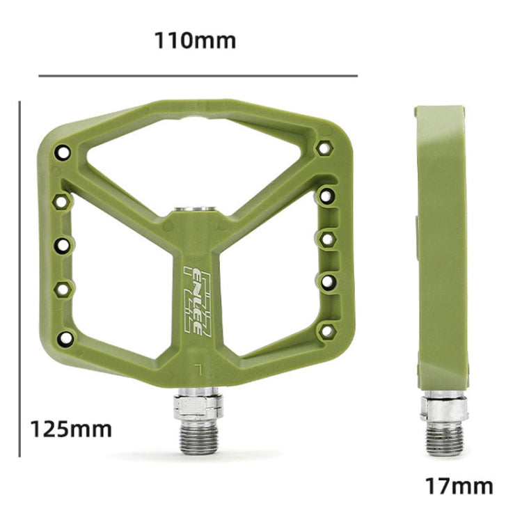 ENLEE F228 1pair Bicycle Nylon Pedals Mountain Bike Widened Riding Footrests(Red)