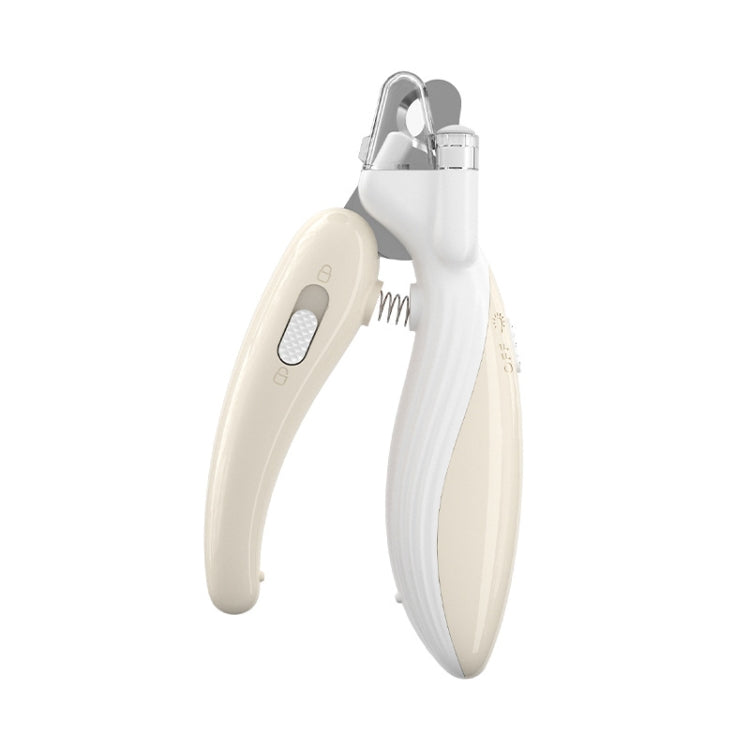 Pet Nail Clipper Dogs And Cats Fingernail Trimmers With LED Lighting(Light Coffee)