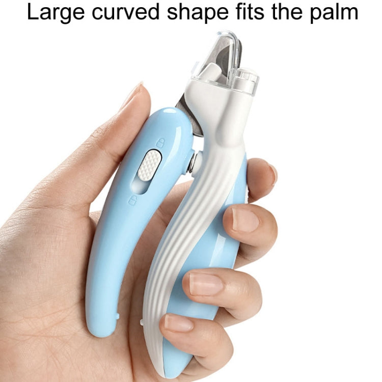 Pet Nail Clipper Dogs And Cats Fingernail Trimmers With LED Lighting(Peach Pink)