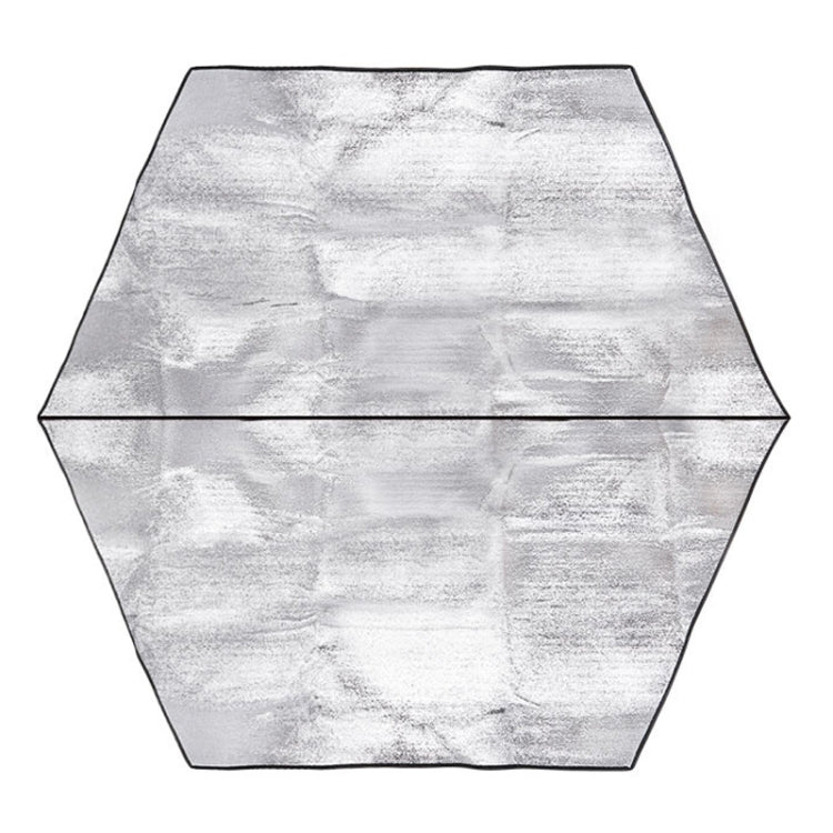 Outdoor Large Hexagonal Double Sided Aluminum Film Moisture Pad Waterproof Heat Insulation Camping Equipment Tent Picnic Pad(Silver)