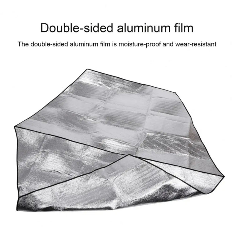 Outdoor Large Hexagonal Double Sided Aluminum Film Moisture Pad Waterproof Heat Insulation Camping Equipment Tent Picnic Pad(Silver)