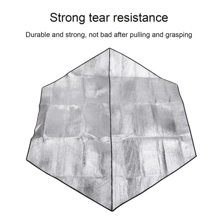 Outdoor Large Hexagonal Double Sided Aluminum Film Moisture Pad Waterproof Heat Insulation Camping Equipment Tent Picnic Pad(Silver)
